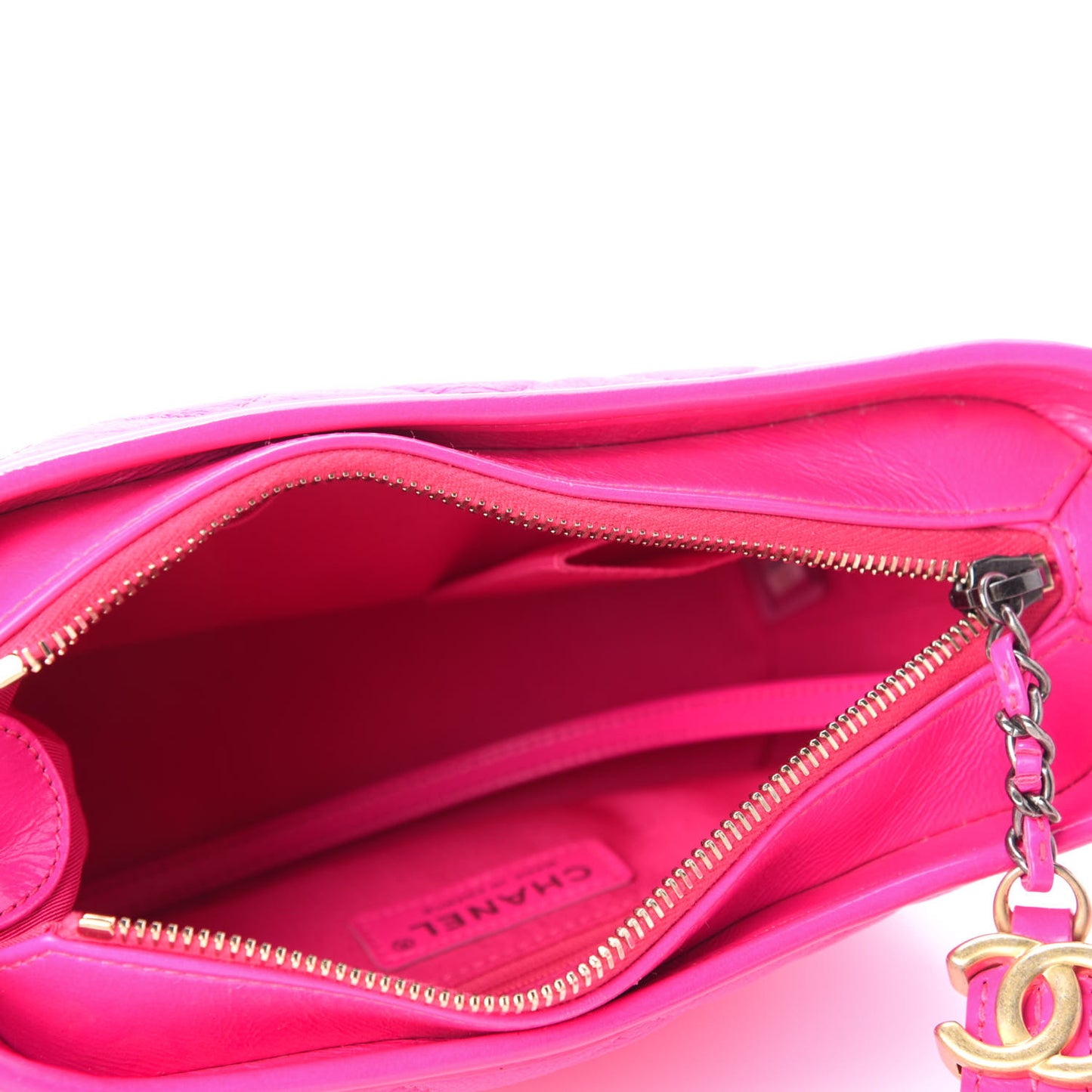 Goatskin Quilted Small Gabrielle Hobo Pink