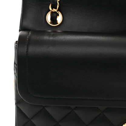Chanel Lambskin Quilted Medium Double Flap Black 12 of 12