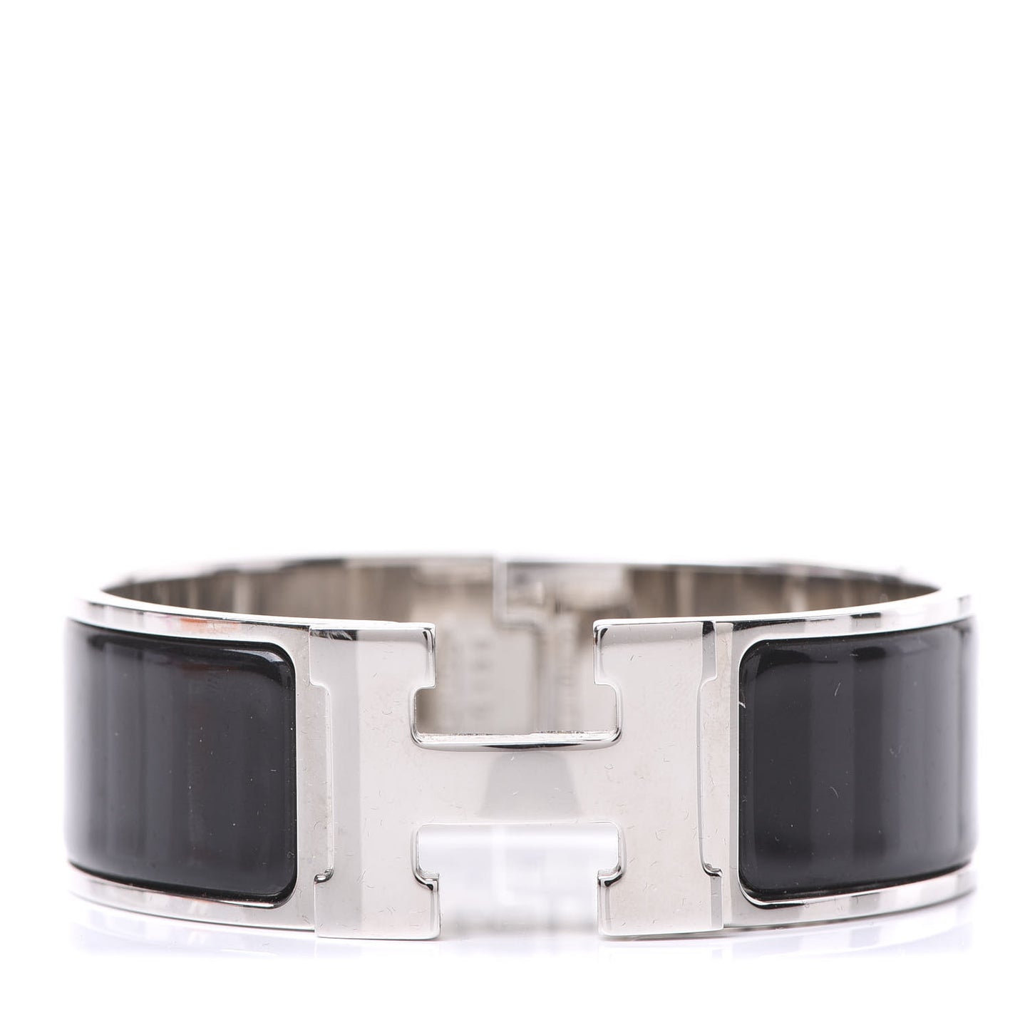 Enamel Wide Clic Clac H Bracelet PM Black