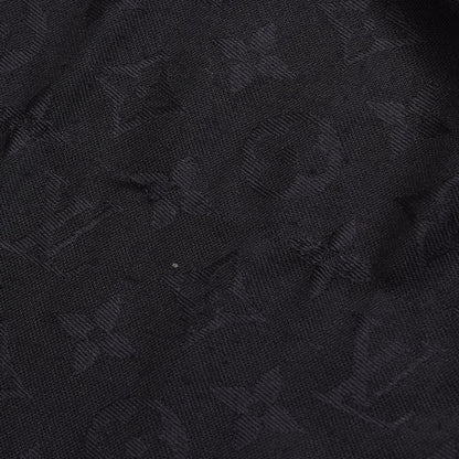 Louis Vuitton Silk Wool Monogram Shawl Black 7 of 10