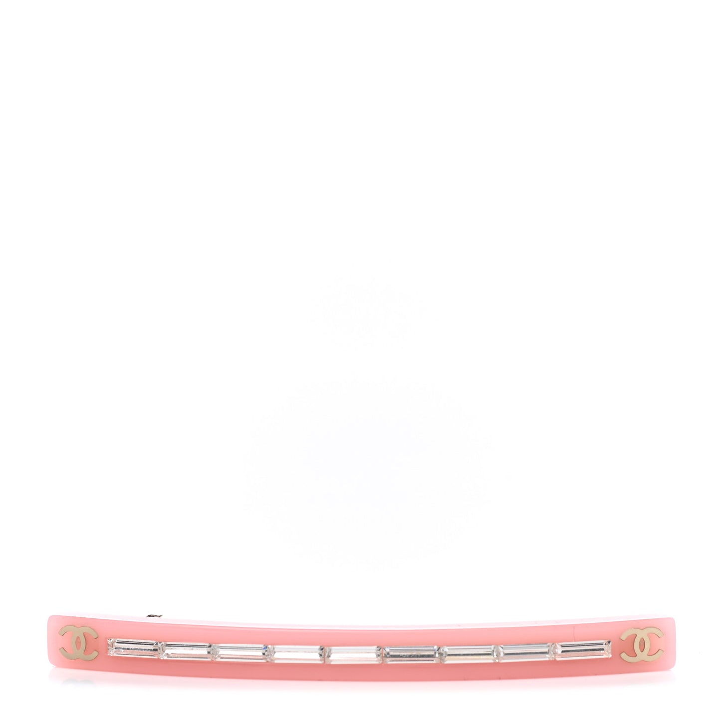 Resin Baguette CC Hair Clip Barrette Pink