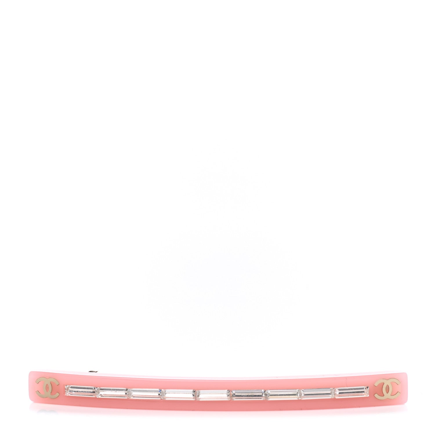 Chanel Resin Baguette CC Hair Clip Barrette Pink 1 of 4