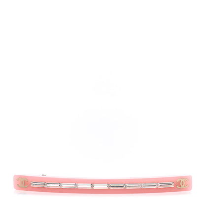Chanel Resin Baguette CC Hair Clip Barrette Pink 1 of 4
