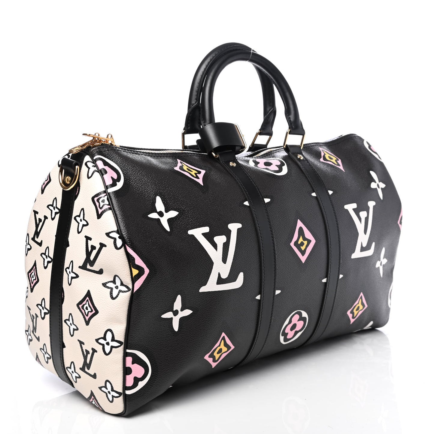 Monogram Giant Wild At Heart Keepall Bandouliere 45 Black