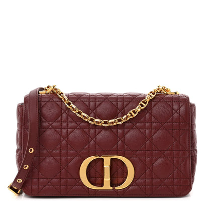 Christian Dior Calfskin Cannage Medium Caro Bag Brick Red 1 of 9