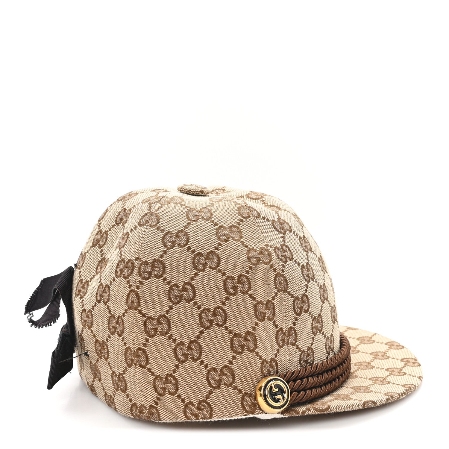 Gucci Monogram Torchon Ambassador Lady Cap M Beige Ebony Testa di