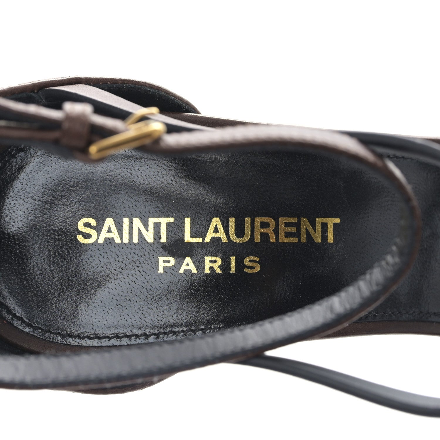 Saint Laurent Calfskin Cassandra 100 Sandals 38 Moro 7 of 8