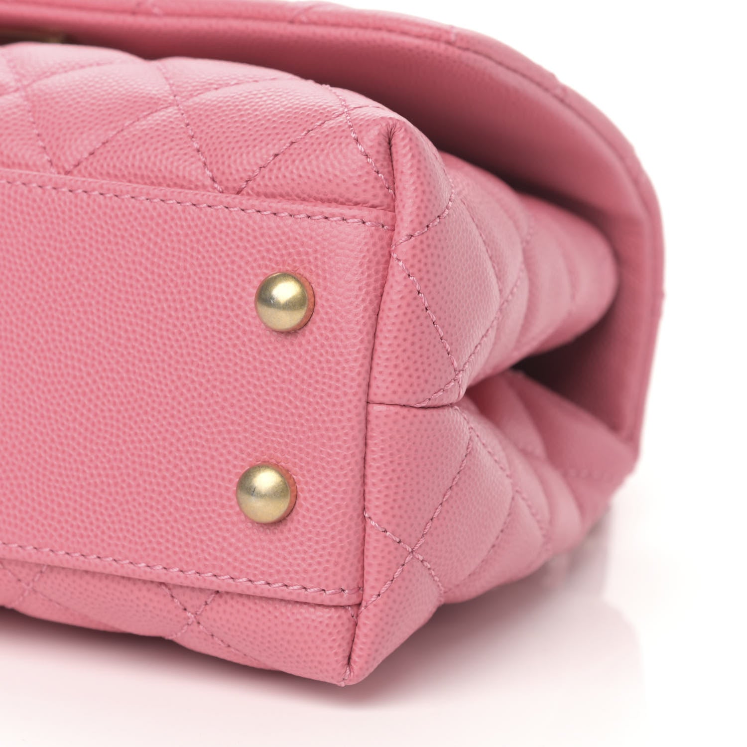 Chanel Caviar Lizard Embossed Quilted Mini Coco Handle Flap Pink 10 of 11