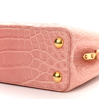 Louis Vuitton Alligator Capucines BB Pink 8 of 10