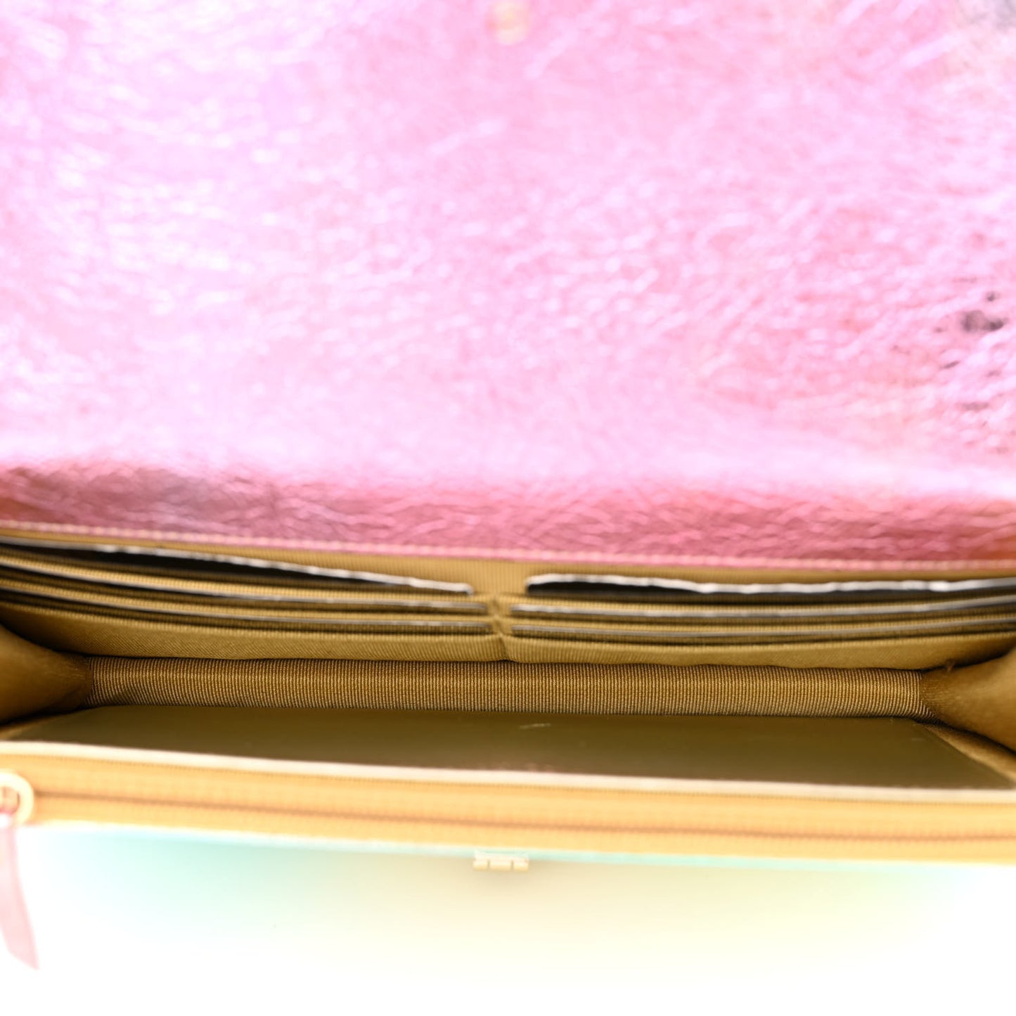 Metallic Goatskin Quilted 2.55 Reissue Wallet on Chain WOC Multicolor