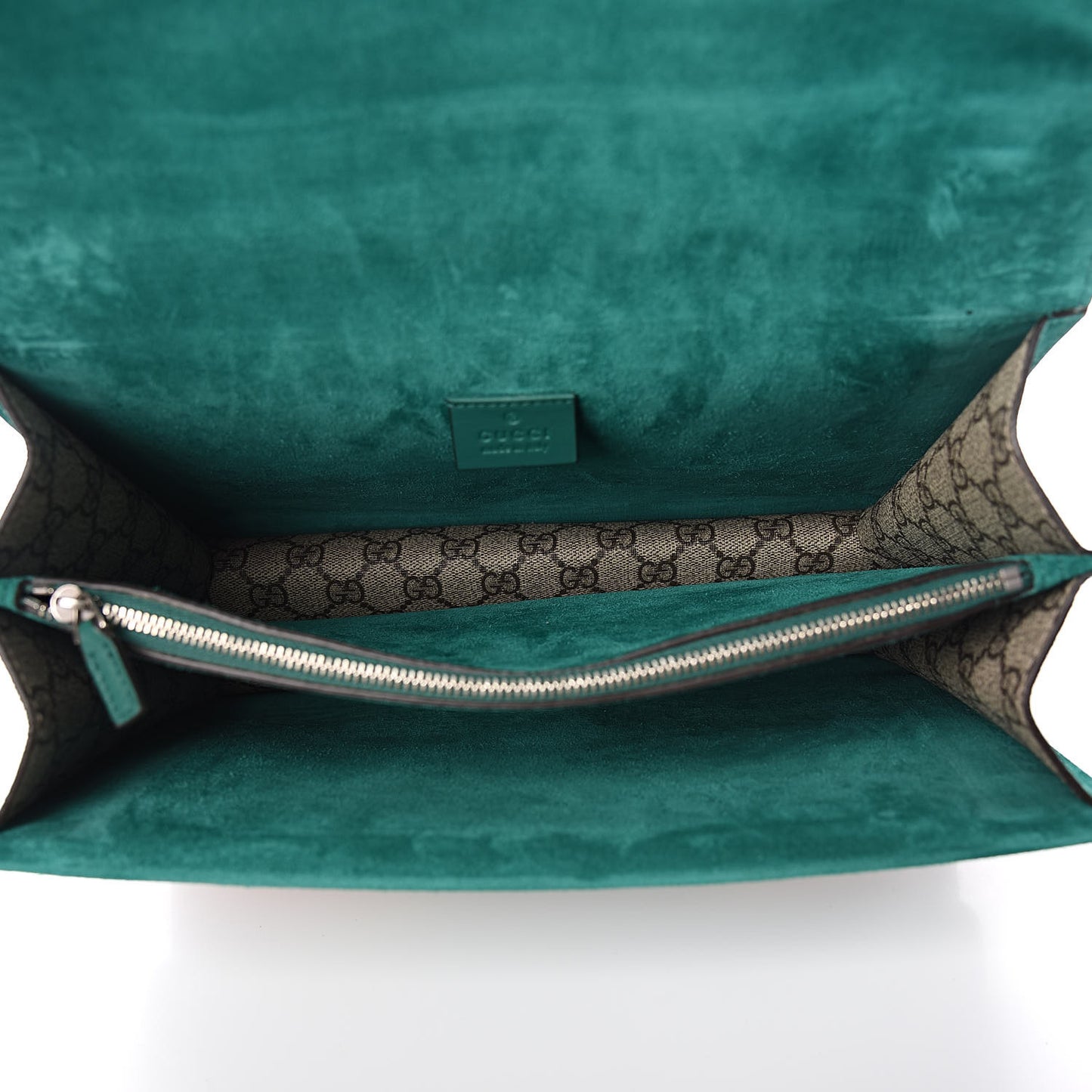GG Supreme Monogram Embroidered Medium Dionysus Shoulder Bag Emerald