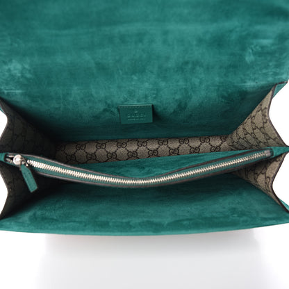 Gucci GG Supreme Monogram Embroidered Medium Dionysus Shoulder Bag Emerald 5 of 12