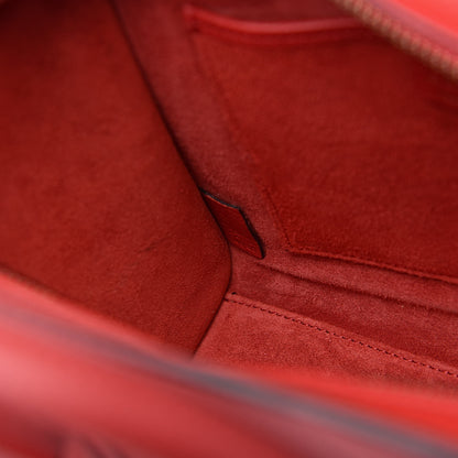 Celine Drummed Calfskin Nano Luggage Coquelicot 7 of 11