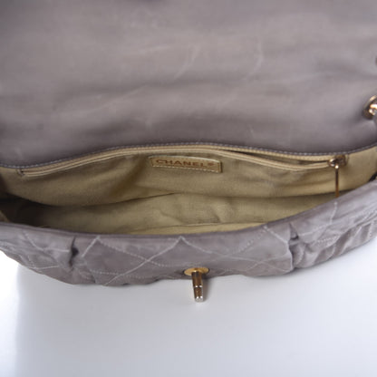 Chanel Iridescent Calfskin Large Chic Quilt Flap Grey 5 of 16