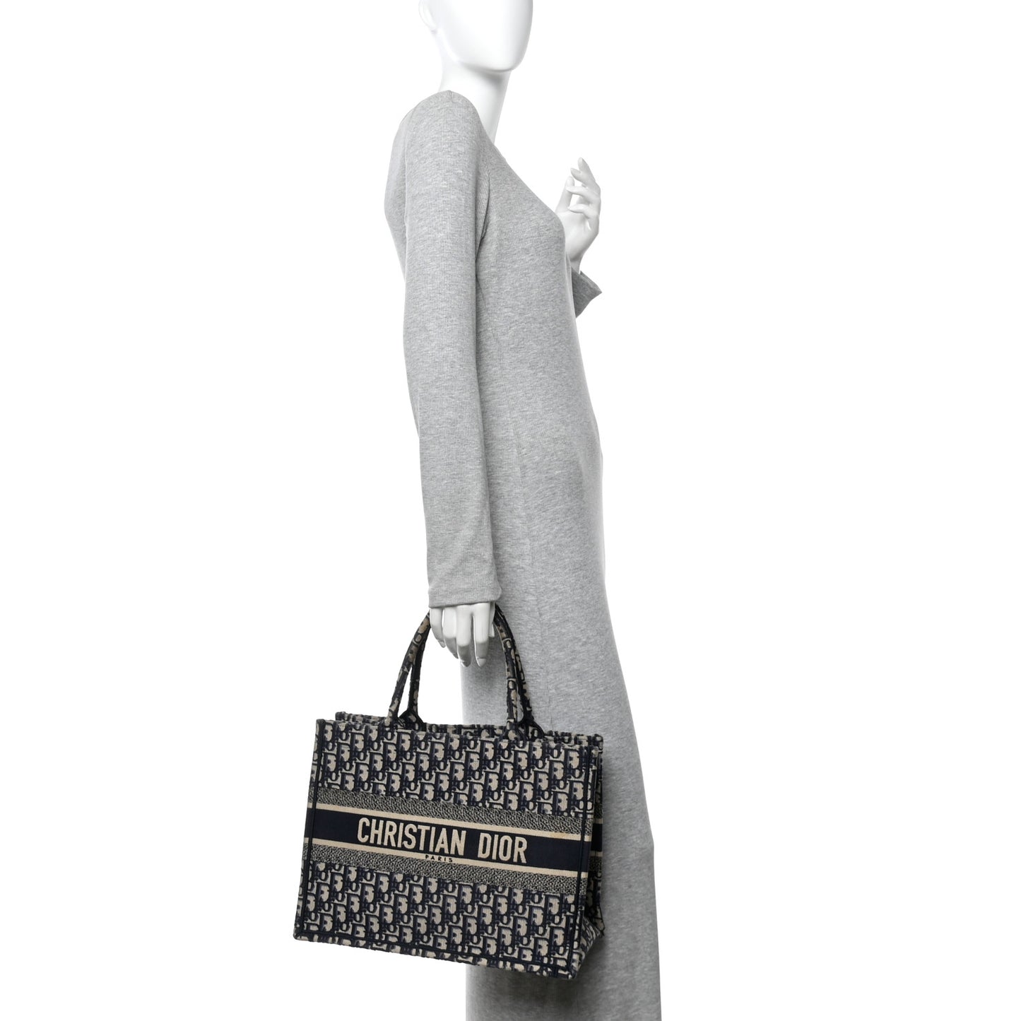 Oblique Medium Book Tote Blue Multicolor