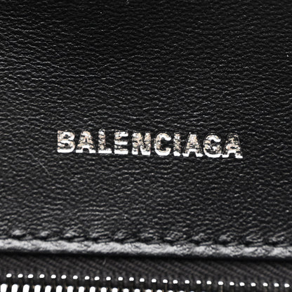 Balenciaga Smooth Calfskin Spray Polka Dot Small Hourglass Top Handle Bag White Black 6 of 10