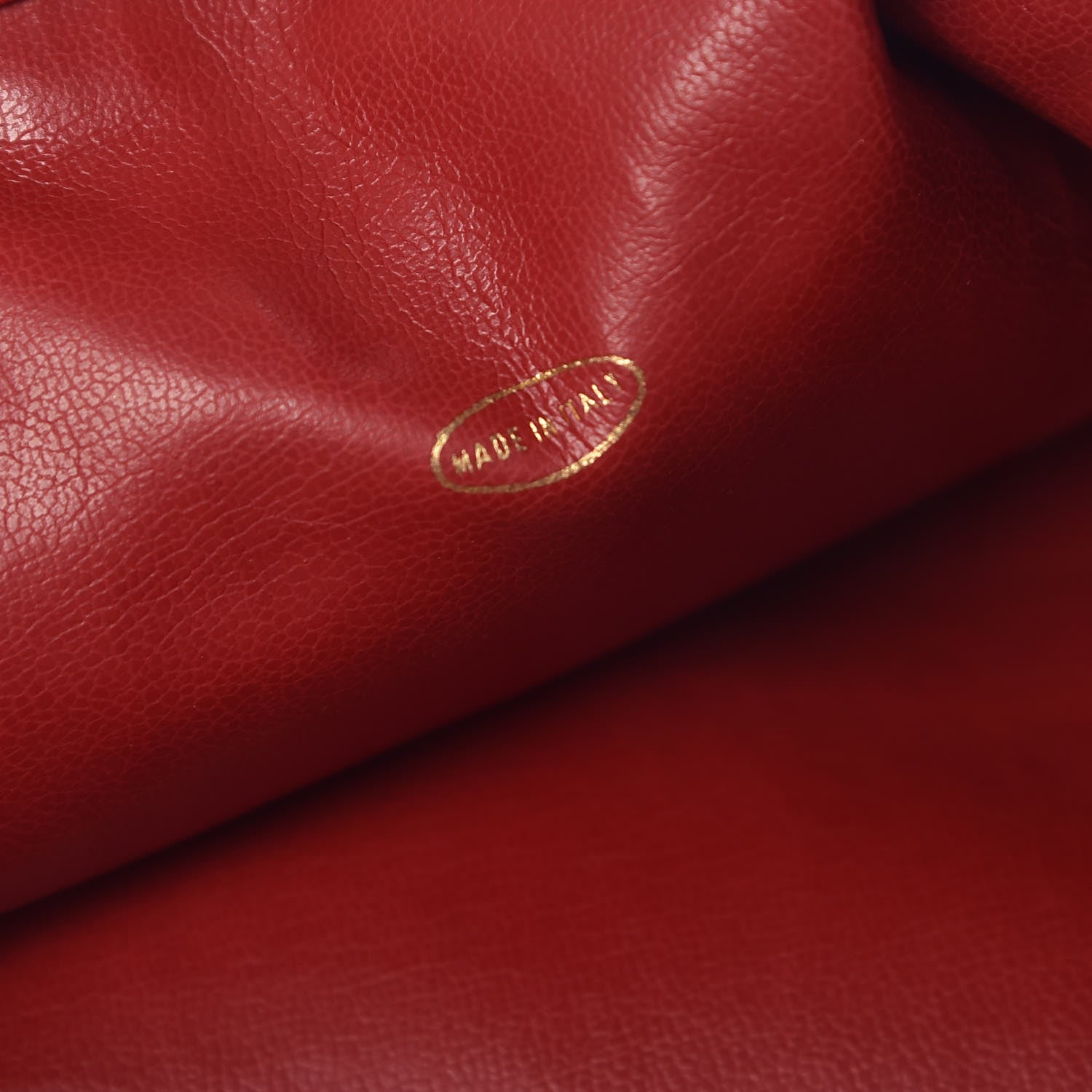 Chanel Lambskin Diamond Stitched CC Drawstring Shoulder Bag Red 8 of 13