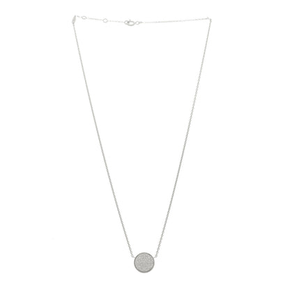 Christian Dior 18K White Gold Diamond Rose Des Vents Pave Necklace 4 of 8