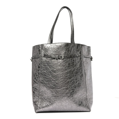 Givenchy Metallic Calfskin Voyou Medium Tote Bag Silver 1 of 9