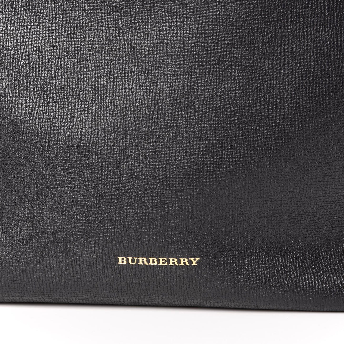 Grainy Calfskin House Check Small Canterbury Black