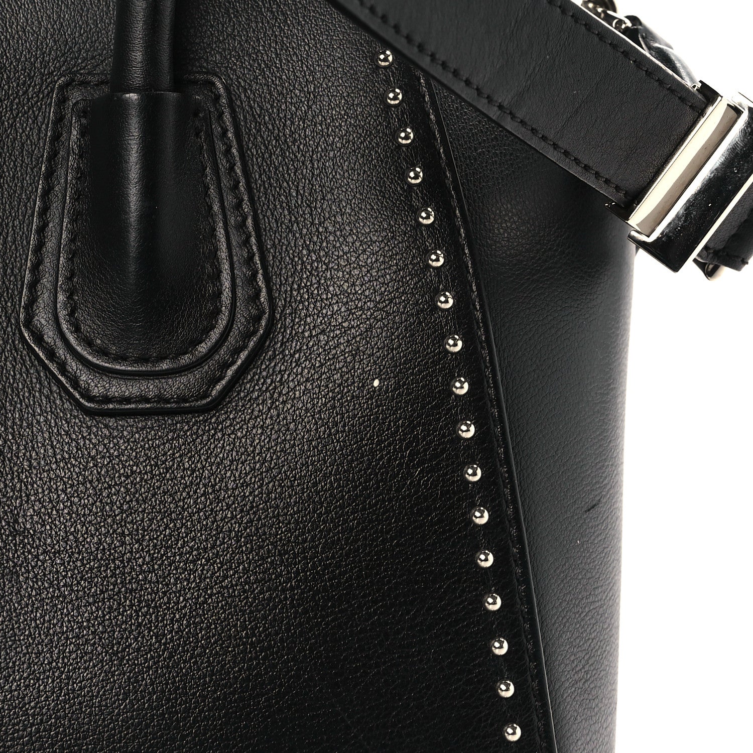 Givenchy Smooth Calfskin Small Studded Antigona Black 12 of 13
