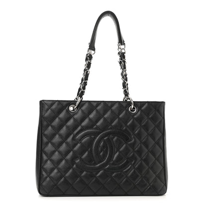 Chanel Caviar Quilted Grand Shopping Tote GST Black 1 of 15