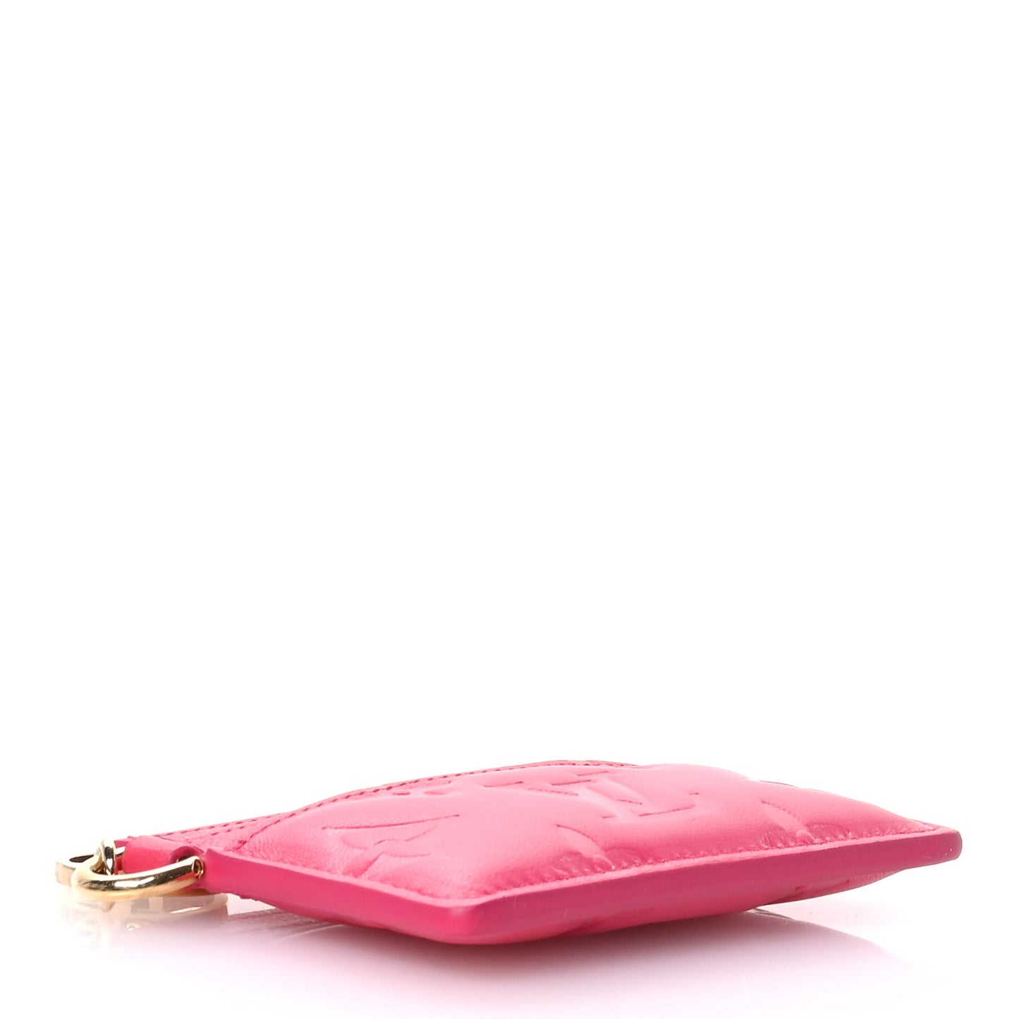 Lambskin Embossed Monogram Coussin Card Holder Bougainvillier