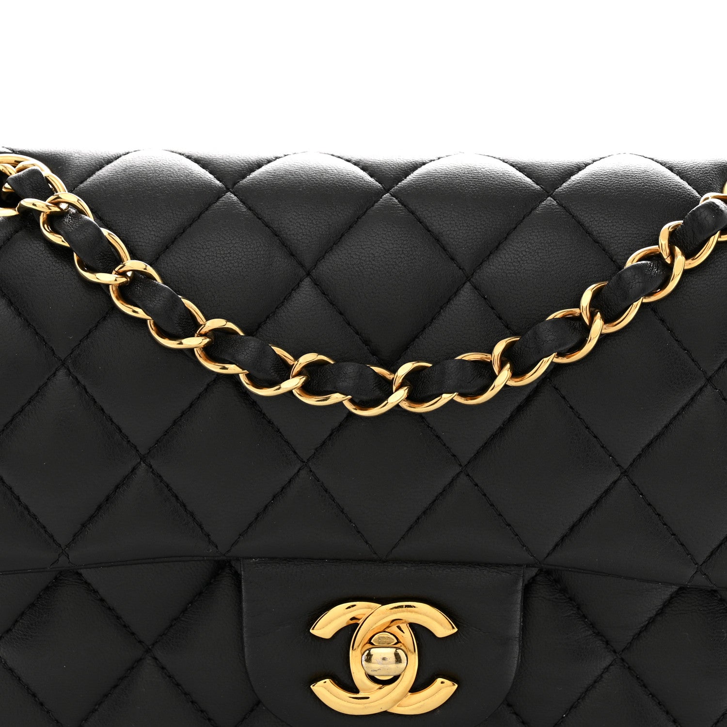 Chanel Lambskin Quilted Small Double Flap Black 8 of 10