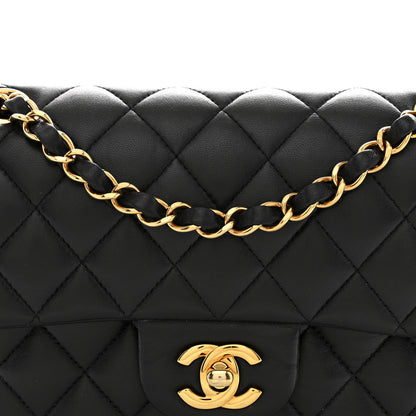 Chanel Lambskin Quilted Small Double Flap Black 8 of 10