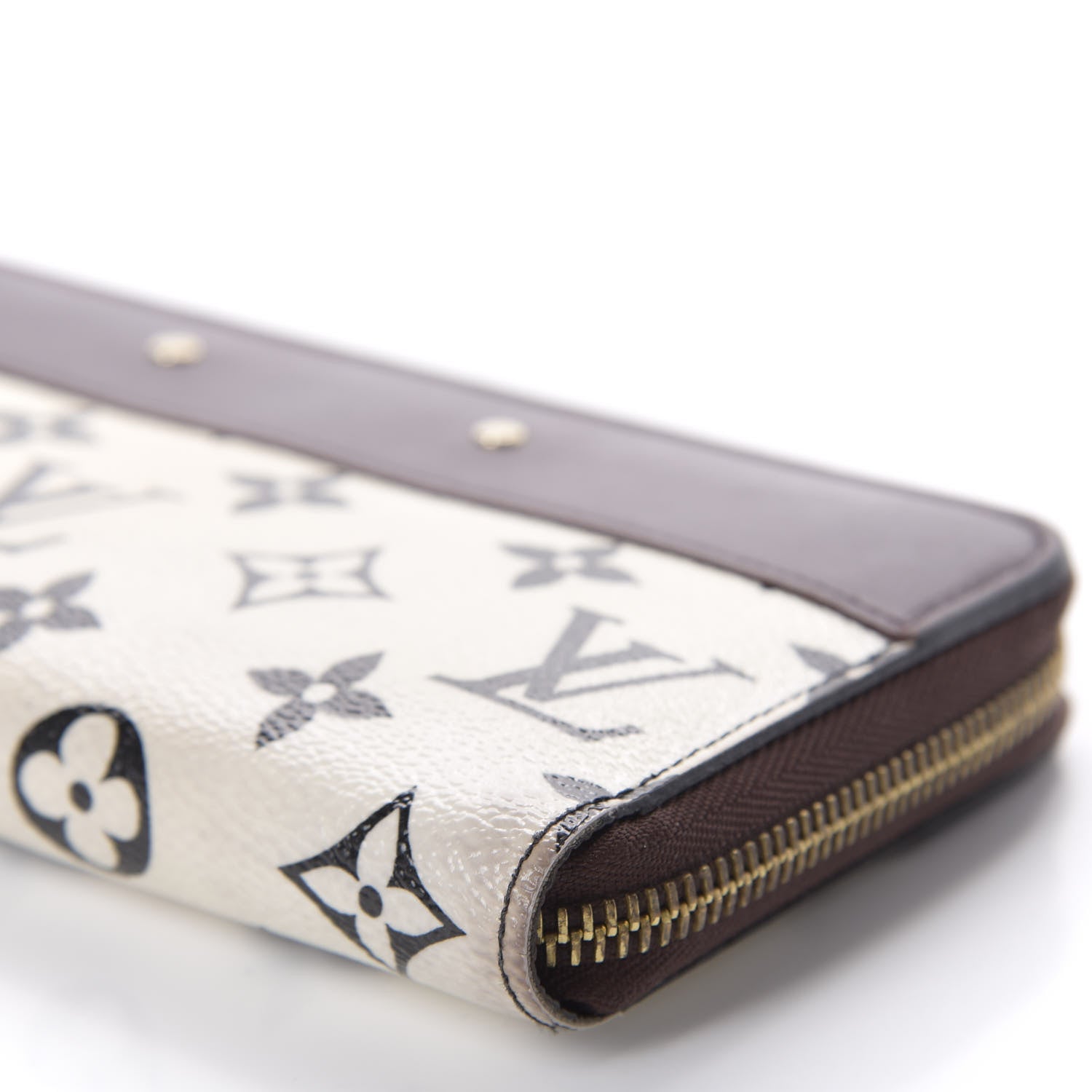 Louis Vuitton Calfskin Monogram Gamma Zippy Wallet White Chocolate 7 of 10
