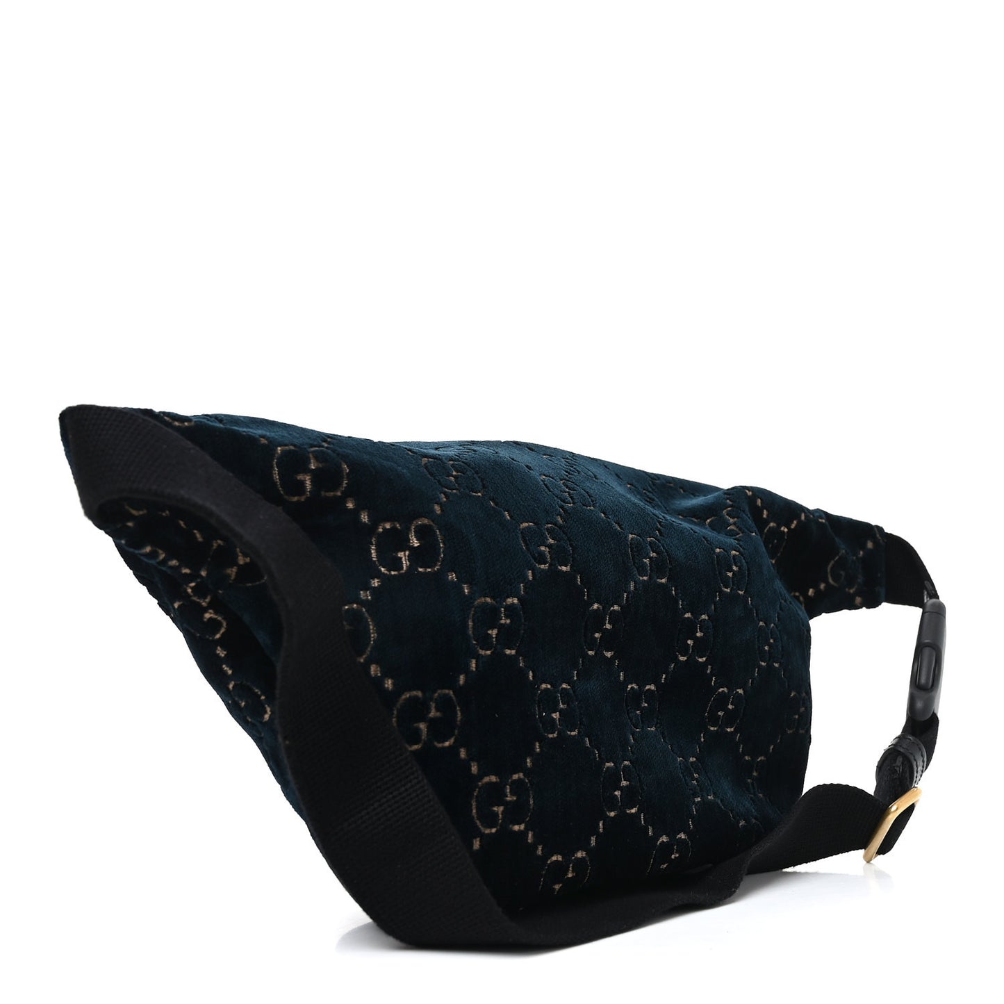Velvet GG Monogram Web Belt Bag Blue Beige