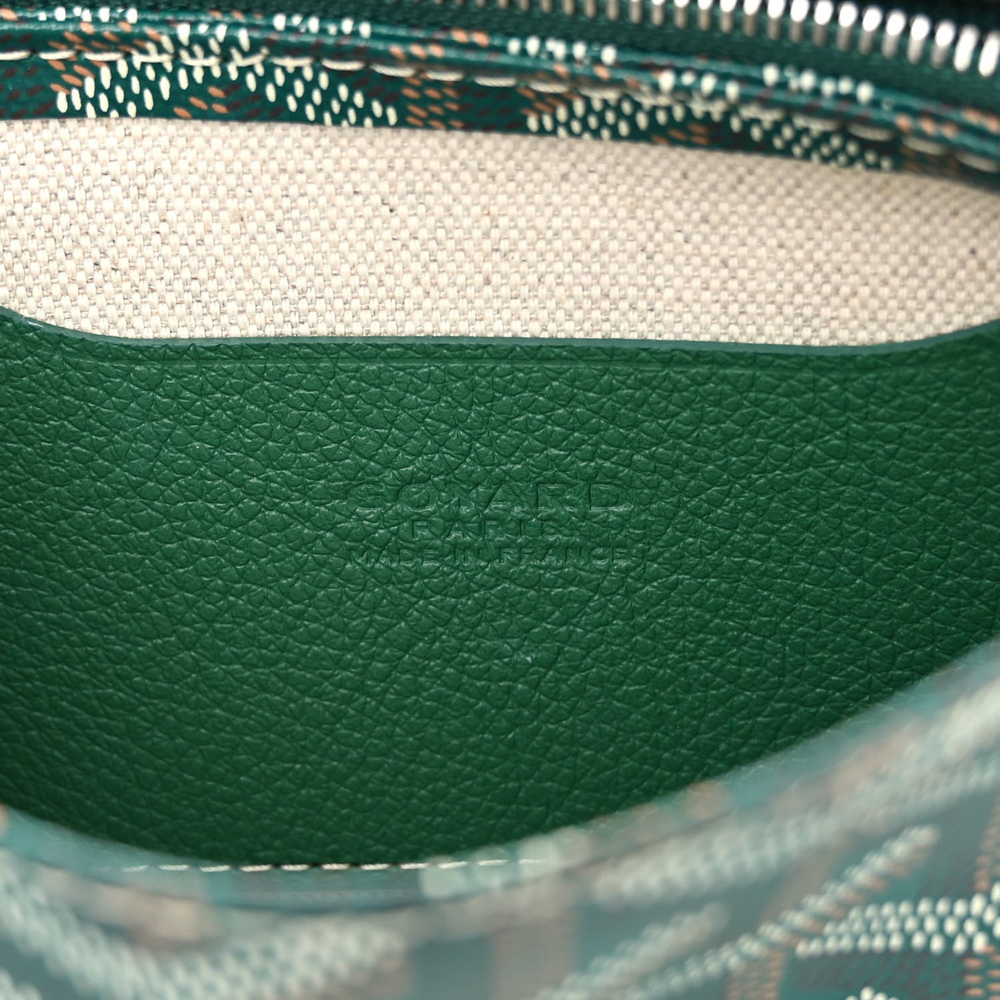 Goyardine Plumet Wallet Clutch Green