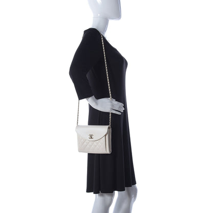 Chanel Calfskin Quilted Smart Pocket Crossbody Bag White 2 of 10