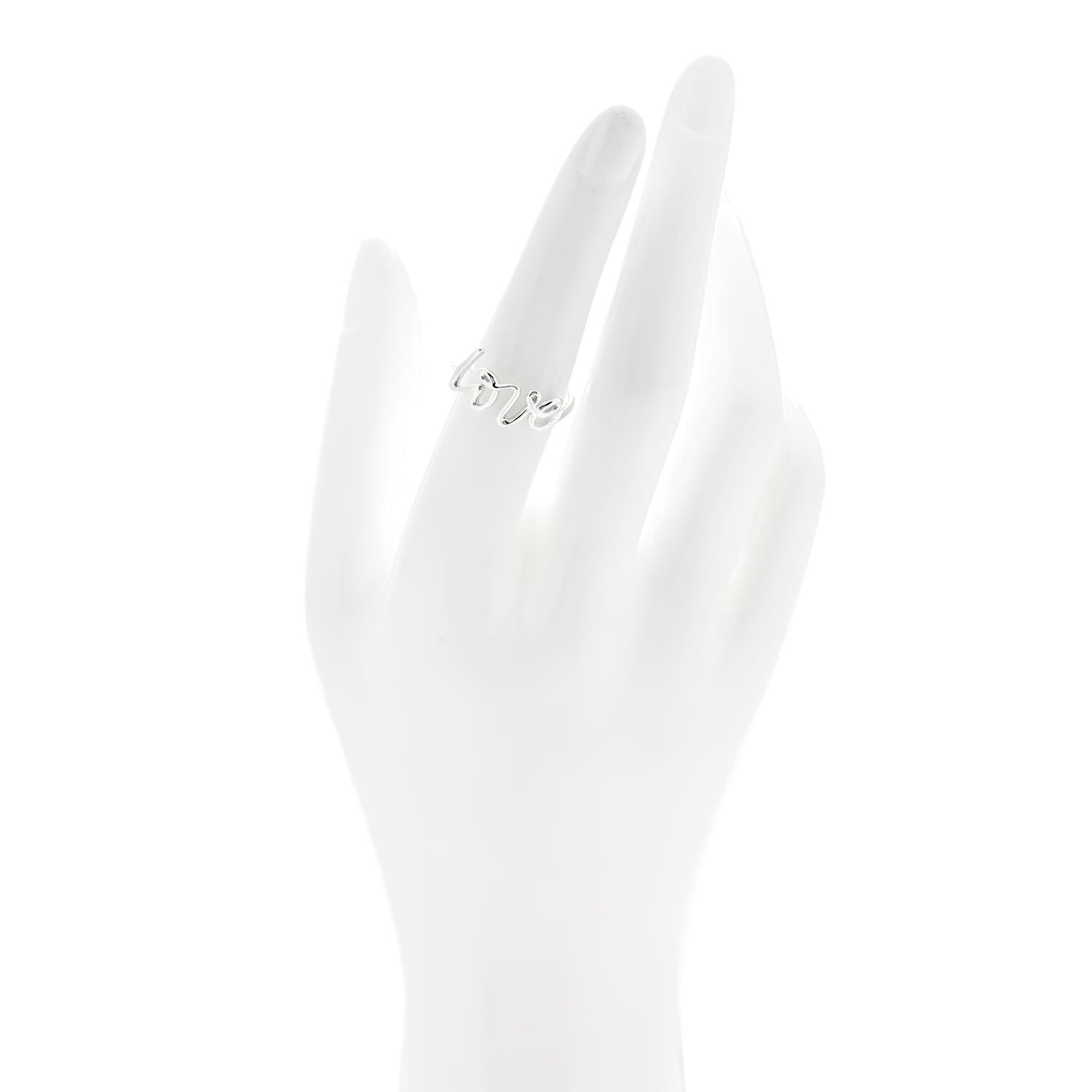Tiffany Sterling Silver Paloma Picasso Graffiti Love Ring 53 6.25 2 of 6