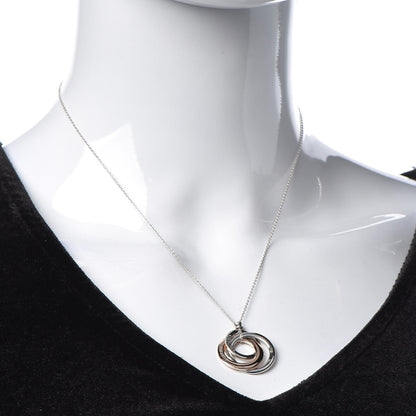 Tiffany Sterling Silver Rubedo 1837 Circles Pendant Necklace 2 of 10
