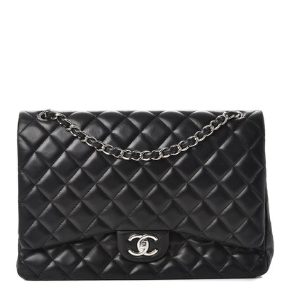 Chanel Lambskin Quilted Maxi Double Flap Black 1 of 13