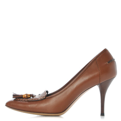 Gucci Calfskin Bamboo Tassel Lifford Pumps 9 Cuir 1 of 13