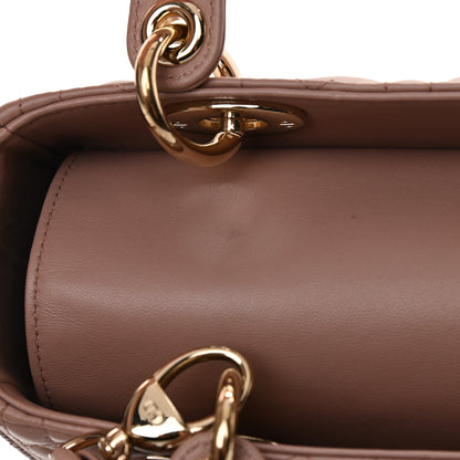 Christian Dior Lambskin Cannage Medium Lady Dior Bois de Rose 13 of 13