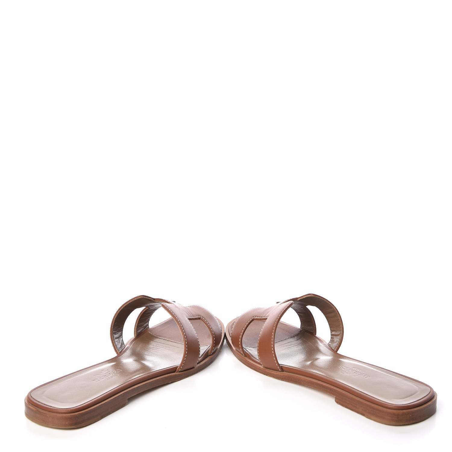 Hermes Box Calfskin Oran Sandals 36 Gold 7 of 11