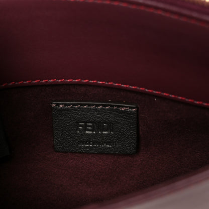Fendi Shiny Nappa Trapuntata Dotcom Tube Wallet On Chain Bordeaux 6 of 13