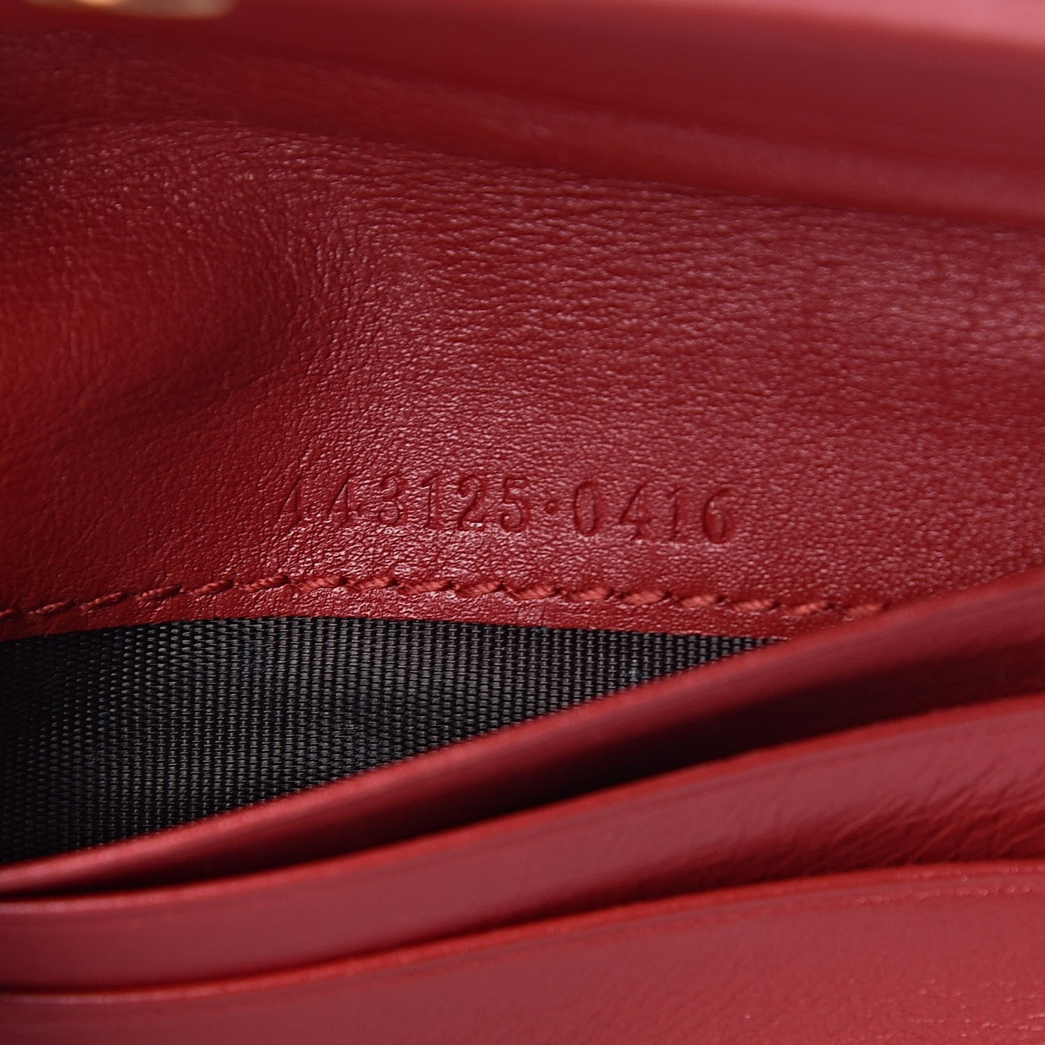 Gucci Calfskin Matelasse GG Marmont Card Case Hibiscus Red 7 of 10