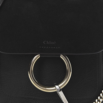 Chloe Suede Calfskin Small Faye Backpack Black 9 of 11