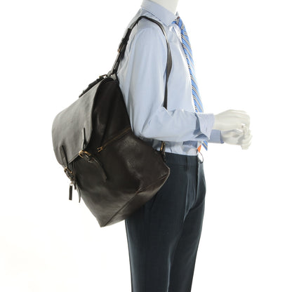 Gucci Calfskin Bamboo Medium Backpack Dark Brown 2 of 7