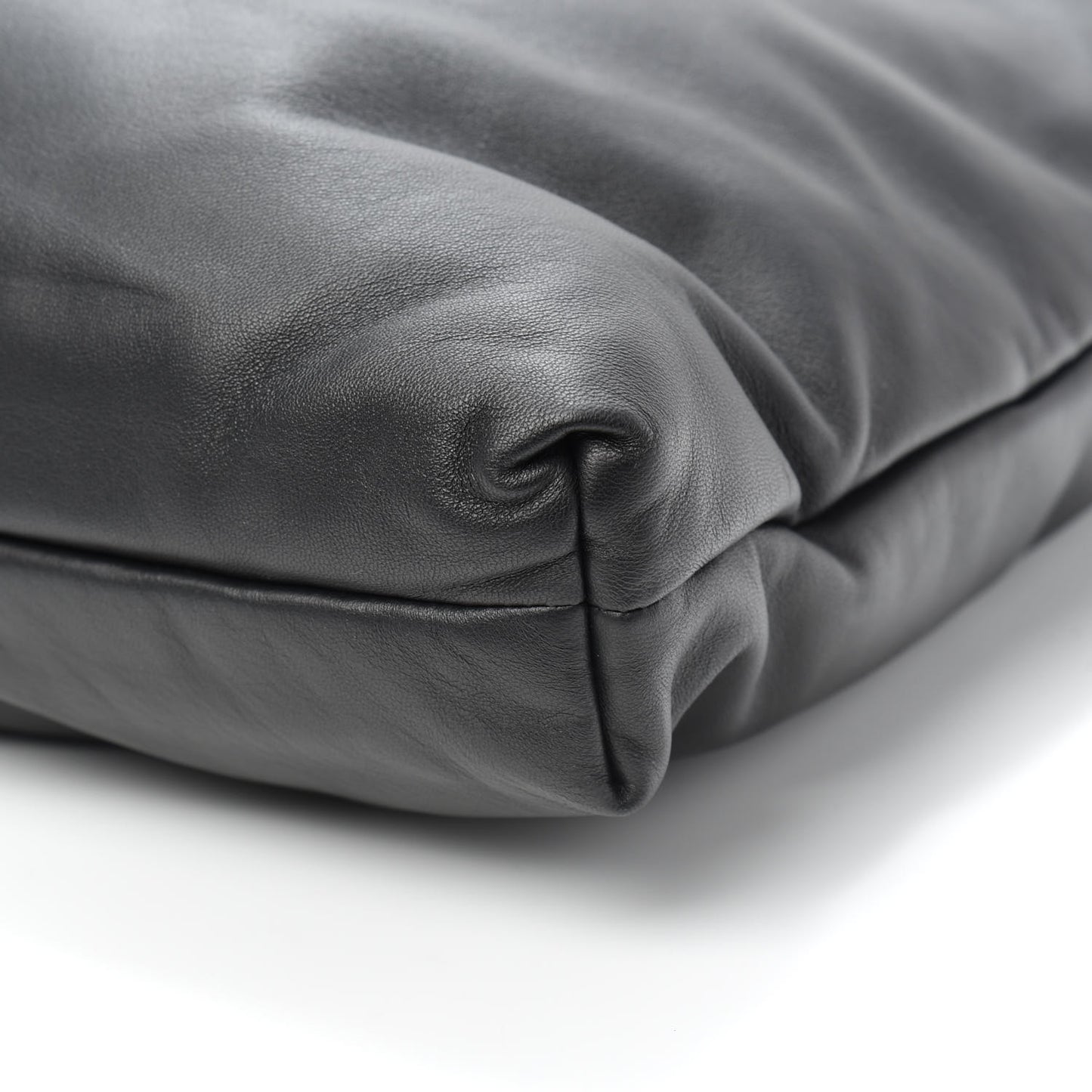 Calfskin Reversible Pillow Tote Black Flamma