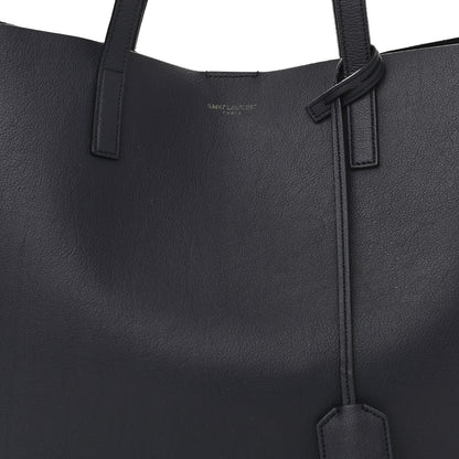 Saint Laurent Calfskin Large Shopping Tote Deep Marine 8 of 11