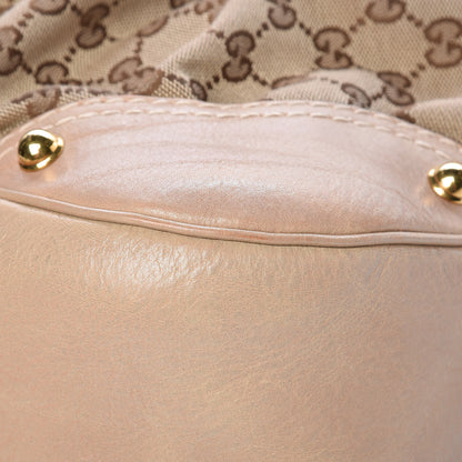 Gucci Monogram Large Jockey Hobo Beige 12 of 13