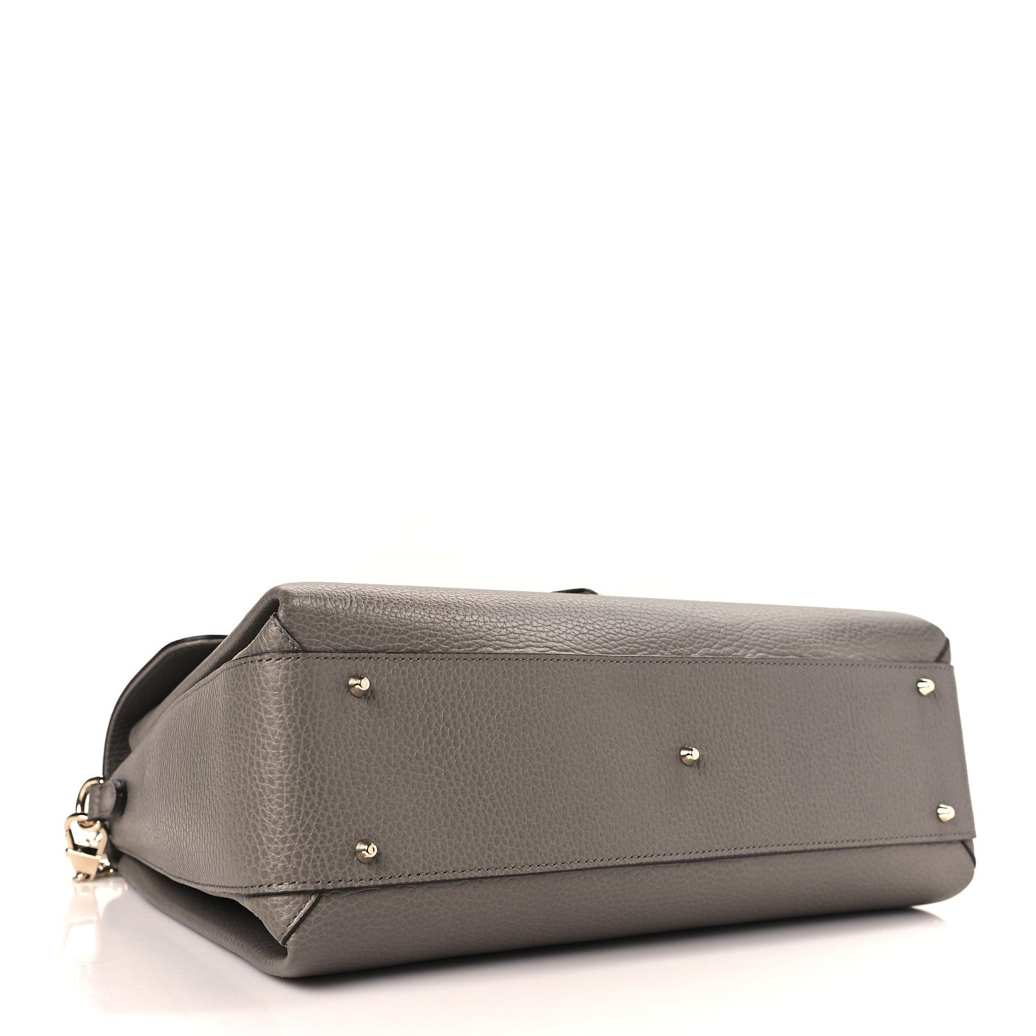 Gucci Dollar Calfskin Medium Interlocking G Top Handle Shoulder Bag Loess 4 of 9