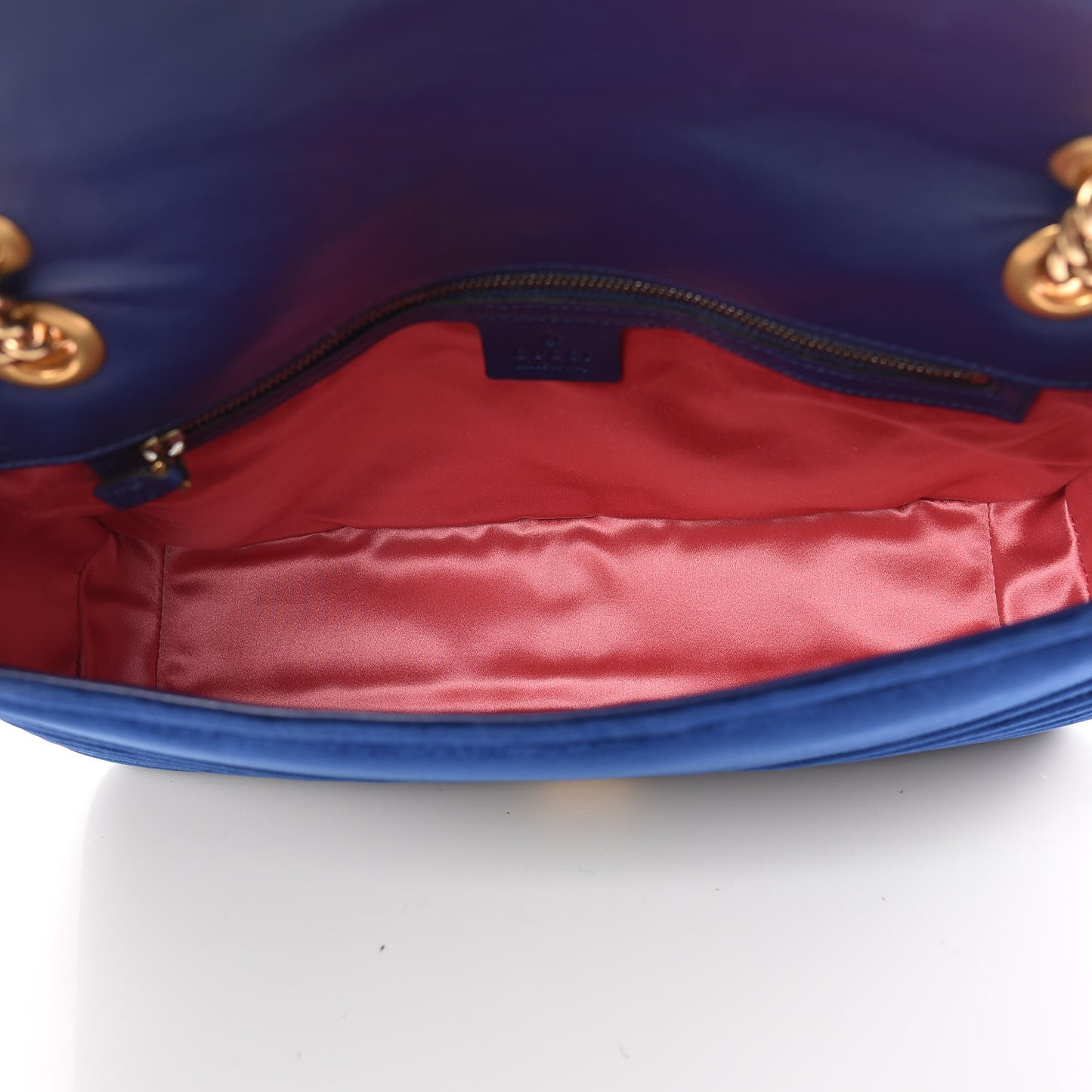 Velvet Matelasse Medium GG Marmont Shoulder Bag Cobalt Blue