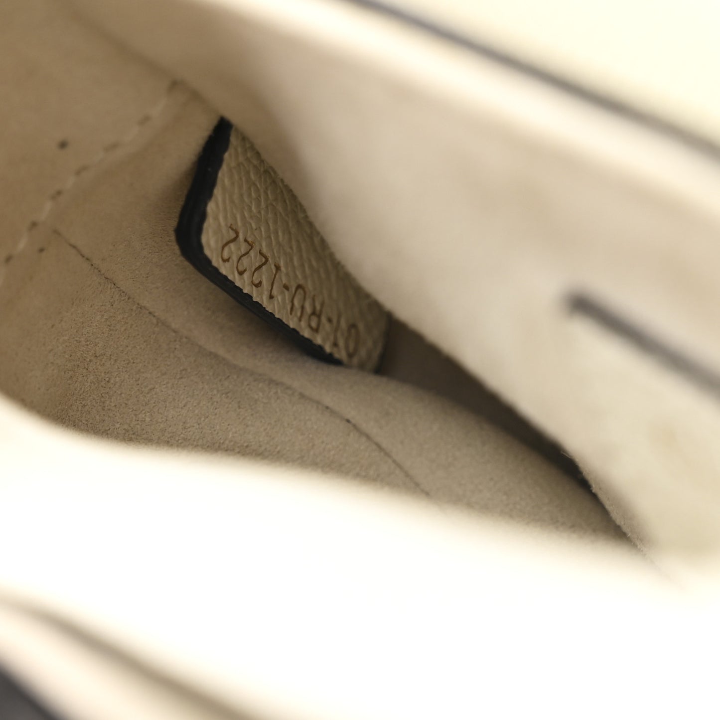 Grained Calfskin Mini Saddle Bag White