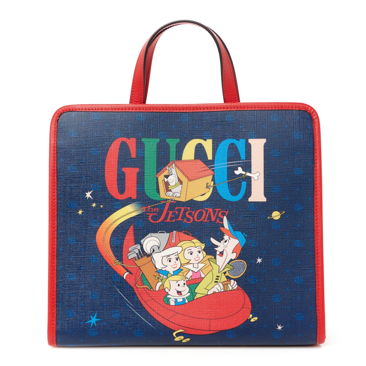 Coated Canvas The Jetsons Childrens Tote Blue Red Multicolor